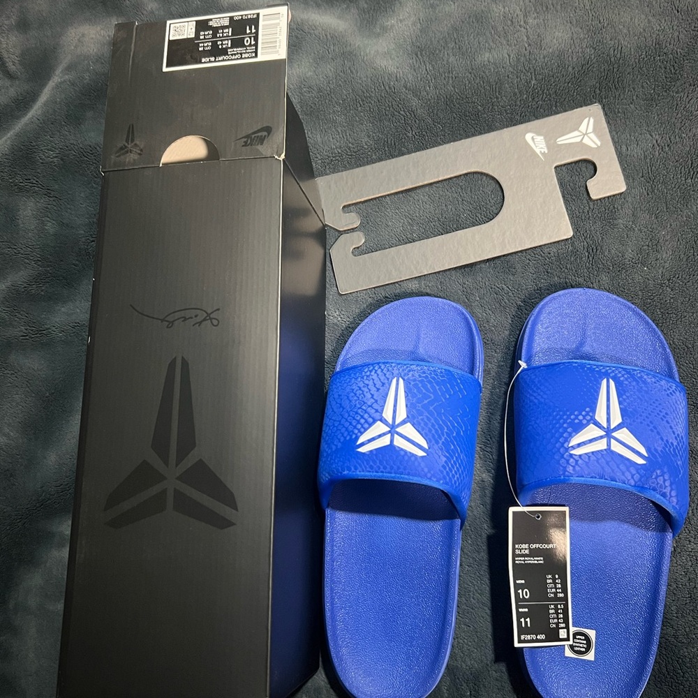 Men's Kobe Offcourt Slides Blue Athletic Slides
